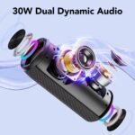 Portable Bluetooth Speaker, Bluetooth 5.4 Speaker, 30W Dual Speaker, 2.0 Channel, Deep Bass, 30H Playtime, Colorful RGB Lights, IPX7 Waterproof, TWS pairing for Outdoor/Home/Party/Travel, Gift Ideas - Image 2