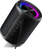 Portable Bluetooth Speaker, IPX7 Waterproof Wireless Speaker with 20W Loud Stereo Sound, 15H Playtime & Beat-Synced RGB Light, Small Outdoor Speaker for Shower, Pool, Beach, Hiking and Gifts - Image 2