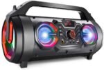 Portable Bluetooth Speaker with Subwoofer, Wireless Speakers with Booming Bass, FM Radio, RGB Lights, EQ, Stereo Sound, 10H Playtime, 30W Loud Speaker for Home, Outdoor, Party, Travel, Camping, Gifts - Image 2