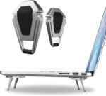 Portable Invisible Laptop Stand, Mini Aluminum Cooling Pad,Computer Keyboard Mount Kickstand,Ergonomic Lightweight Laptop Desk Stand (1pack（2pcs）) - Image 2