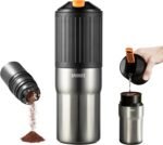 Portable Pour Over Coffee Maker, Rechargeable Electric Grinder with Stainless Steel Conical Burr, Integrated Hand Brew Kit with Stainless Steel Filter Dripper & Travel Mugs, for Camping, Outdoors - Image 2