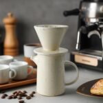 Pour Over Coffee Maker Set,Ceramic Pour Over Coffee Dripper Set with 20 Count Paper Coffee Filters,for Home Café Restaurant Camping,15.8 Ounces(Multi-Color Dot) - Image 2