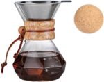 Pour Over Coffee Maker With Wood Sleeve，13.5oz/400mlPour Over Coffee Dripper,Pour Over Coffee Maker Set With Cork Stopper (13.5oz/400ml) - Image 2