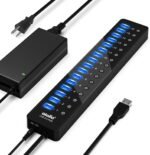 Power USB Hub 3.0, atolla 16 Port USB Splitter with 12V/6A Power Adapter and Individual Switches, High-Speed Data Transfer for Laptop, PC, Mac, and More Devices - Image 2