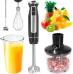 PowerLix Powerful Handheld Milk Frother With Stand Battery Operated Foam Maker Frother Wand For Coffee (A Black) (Hand Blender Set) - Image 2