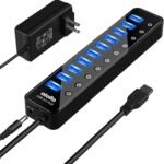 Powered USB 3.0 Hub, atolla 10 Ports USB Data Hub Splitter with Individual ON/Off Switches and 12V/2.5A Power Adapter USB Extension for Mouse, Keyboard, Hard Drive or More USB Devices - Image 2