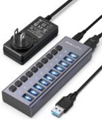 Powered USB 3.2 Hub, ACASIS 10 Ports USB 3.2 Hub with 10Gbps Data Speed, Aluminum Housing, USB Hub Powered with 48W Power Adapter, USB Hub for PC/Laptop, Computer, Flash Drive, Printer, Camera - Image 2