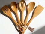 Premium Bamboo Utensils - Smooth Bamboo Spoons for Cooking,Wooden Cooking Utensils Set of 5,Apartment Bamboos Spatula for Nonstick Pan,House Warming Gifts New Home - Image 2