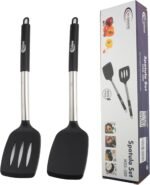 Premium Silicone Spatula Set (2-Piece) – High Heat-Resistant, Non-Slip Grip – Baking, Cooking, Mixing – BPA-Free, Great Gift for Home Chefs, - Image 2
