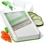PrepSolutions Adjust-A-Slice & Julienne Mandoline, White & Green – Adjustable Slicer for Fruits and Vegetables - Image 2
