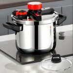 Pressure Cooker 10 QT,Pressure Canner,18/8 Stainless Steel Pressure Cooker,10/15 PSI Settings,One-Hand Locking,Compatibility Gas and Induction Cooktops, Glass Lid included - Image 2