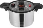 Pressure Cooker, 7.4 Qt Stainless Steel Electric Pressure Pot, 60Kpa Fast Cooking for Gas & Induction Stove, 6-in-1 Multi-Cooker with Glass Lid for Family Kitchen, Soup, Stew, Rice (7L, White) - Image 2