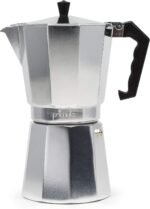 Primula Classic Stovetop Espresso and Coffee Maker, Moka Pot for Italian and Cuban Café Brewing, Greca Coffee Maker, Cafeteras, 12 Espresso Cups, Silver - Image 2