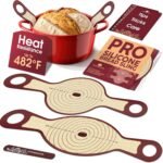 Pro Silicone Bread Sling 2 Pcs - 9in Round & Oval 482F Heat Resistant Dough Lifter, Non-Stick Dutch Oven Liners, Long Handles, Reusable Sourdough Bread Baking Supplies, Sourdough Gifts - Image 2