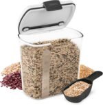ProKeeper 2.5-Quart Grain Storage Container with Hinged Lid, Clear – BPA-Free, Airtight Seal, 5.5 x 7.65 x 7.25 - Image 2