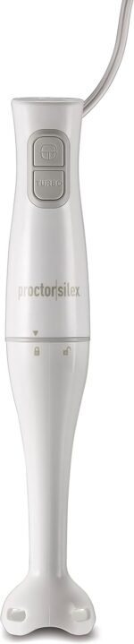 Proctor Silex Electric Immersion Blender with Detachable Dishwasher Safe Handheld Hand Blender Stick, 2-Speeds, 150 Watts, White (59739) - Image 2