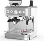 Professional Espresso Machine with Built-In Grinder and Milk Frother, 15 Bar Cappuccino and Latte Maker, Gift for Coffee Enthusiasts, Mom, Dad - Image 2