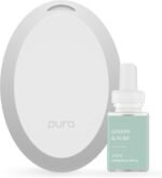 Pura Mini Smart Fragrance Diffuser for Small Spaces Adjustable Smart Home Device with LED Light & Automatic Vial Detection - Includes 1 Scent Refill; Linens & Surf - Image 2