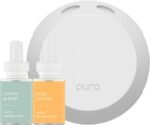 Pura - Smart Home Fragrance Device Starter Set - Pura 4 - Scent Diffuser for Home - Includes Fragrance Aroma Diffuser - Square Box, Linens & Surf and Yuzu Citron Scent Refills - Image 2