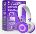 Puro Sound Labs JuniorJam Plus Volume-Limiting Wireless Bluetooth Headphones for Kids, Secure Audio with Adjustable On-Ear Design, 22-Hour Battery Life, Ideal for Tablets, Smartphones & PCs - Purple - Image 2