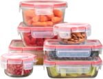 Pyrex Freshlock (7-Pack) Glass Food Storage Containers Set, (1, 2, 4 Cups) Airtight & Leakproof Plastic Locking Lids BPA-Free, Meal Prep Containers Set, Freezer Dishwasher Microwave Safe - Image 2