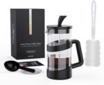 RAINBEAN Mini French Press Coffee Maker, 12 oz, Camping Coffee Press Pot, Small French Press, Tea and Frothed Milk Press (Black, 12 oz) - Image 2