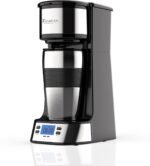 RAINBEAN Single Serve Coffee Maker, Programable Single-Serve Brewers, Timer Auto Start/Off, 14 Oz Single Cup Coffee Machine For Ground Coffee, 700W Quick Brewing, Perfect Gifts for Coffee Lovers - Image 2