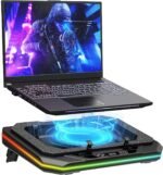 RGB Laptop Cooling Pad for 13-19", Max 3500RPM Gaming Laptop Cooler, Laptop Fan Cooling Pad Touch Switch to Control Speed, Powerful 4.72 Inch Turbo Fan - Image 2