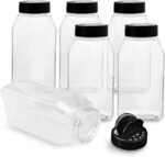ROYALHOUSE 6 PACK 32 Oz with Black Cap, Plastic Spice Jars Bottles Containers, Perfect for Storing Spice, Herbs and Powders, Lined Cap, Safe Plastic, PET, BPA free, Made in the USA - Image 2