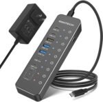 RSHTECH 10-Port Powered USB C Hub 66W with 3x10Gbps USB-3.2 Data Ports (2C + 1A), 4 USB 3.0 Ports (2C + 2A), 2 USB-C PD 45W Charging Ports and PD 100W, USB Expander Splitter for Laptop, RSH-ST10P - Image 2
