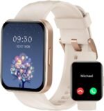 RUIMEN Smart Watches for Women Men (Answer/Make Calls) Compatible with iPhone/Android Phones, 1.85" HD Screen Fitness Tracker Heart Rate Monitor 100+ Sports Tracker Watch Waterproof (Milky White) - Image 2