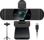 RUWBY QHD 2K Webcam with Built-in Dual Mics, Wide-Angle Lens, Privacy Cover, Tripod Stand, Autofocus Computer Camera, Plug and Play for Desktop PC or Laptop - Image 2