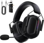 RYR Wireless Gaming Headset for Xbox Series X|S, Xbox One, PC, PS4/5, Mac, Switch, Mobile, 3D Surround Sound, Bluetooth 5.3, 60H Battery, Gaming Headphones with Detachable Noise Canceling Mic-Black - Image 2