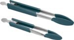 Rachael Ray Lil' Huggers Dishwasher Safe Lazy Locking Cooking Tongs / Salad Serving Tools / Multi Purpose - 2 Piece, Marine Blue - Image 2
