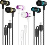 Rayleigh USB C Headphones with Microphone 3 Pack, Wired Earbuds with Heavy Bass, Type C Earphones with Noise Isolating, Compatible with iPad, Android Phones, Fits Most Type C Devices - Image 2