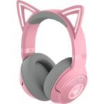 Razer Kraken Kitty V2 BT Wireless RGB Headset: Chroma RGB Kitty Ears & Earcups - Bluetooth 5.2-40 mm Drivers - Noise-Cancelling Mics - Lightweight - 40 Hr Battery w/Type C Charging - Quartz Pink - Image 2