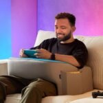 Reading Pillow for Gaming, Extra Large Laptop Pillow for Adult, Memory Foam Lap Desk Gaming Pillow for Reading, Working, Playing Steam Deck Switch or Sitting in Bed Floor Sofa(Grey) - Image 2
