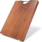 Real Solid Sapele Cutting Board One Piece No Glue Non Toxic All Whole Single Wood Butcher Block Thick Hard Wood Heavy Duty Edge Grain (Large, 15.74"L*11.14"W*1.18"Th) - Image 2