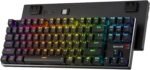 Redragon K660RGB-PRO (K556 TKL) Wireless Gaming Keyboard, 80% 87 Keys BT/2.4Ghz Tri-Mode Aluminum Mechanical Keyboard w/Mac Function Keys, Hot-Swap Sockets & Noise Absorbing Form, Red Switch - Image 2