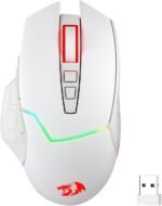 Redragon M690 PRO Wireless Gaming Mouse, 8000 DPI Wired/Wireless Gamer Mouse w/Rapid Fire Key, 8 Macro Buttons, Ergonomic Design for PC/Mac/Laptop, White - Image 2