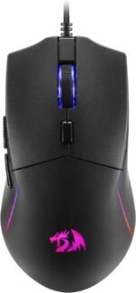 Redragon M730 Wired RGB Gaming Mouse, 10000 DPI Lightweight Optical Mouse with 6 Programmable Buttons, Software Supports DIY Keybinds for PC Computer Windows Mac Laptop, Black - Image 2