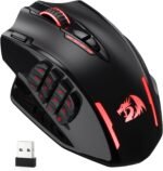 Redragon M913 Impact Elite Wireless Gaming Mouse, 16000 DPI Wired/Wireless RGB Mouse with 16 Programmable Buttons, 45 Hr Battery and Pro Optical Sensor, 12 Side Buttons MMO Mouse - Image 2