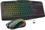Redragon S101M-KS Gaming Keyboard and Mouse Wireless with Tri-Mode, RGB Keyboard and 4800 DPI Gaming Mouse, 10 Independent Multimedia Keys for Wins, PC, Computer, Wireless S101 Ideal for Gamer - Image 2