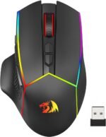 Redragon Wireless Gaming Mouse, Tri-Mode 2.4G/Bluetooth/USB-C, 7 Programmable Buttons, Tactile Rapid Fire Key, 8000 DPI RGB Ergonomic Mouse for PC Windows Gaming & Work, M814 - Image 2