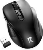 Redragon Wireless Mouse BT5.0/3.0 & 2.4G, 6 Buttons, 5 Level 4000DPI Bluetooth Mouse, 18 Months Battery, Portable Optical Computer Mice for Laptop, PC, Chromebook, Windows, Mac-Black - Image 2