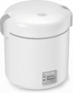 Rice Cooker Small 1-1.5 Cups Uncooked(3 Cups Cooked), Mini Rice Cooker with Removable Nonstick Pot, One Touch&Keep Warm Function, Travel Rice Cooker for Soup Grain Oatmeal Veggie, White - Image 2