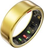Ring OnePlus - Ultra-Thin Titanium Smart Ring - 7 Days Battery Life - Fitness/SPO₂/Stress/HR/Sleep Skin Temperature Tracker - No App Fee - iOS&Android Compatible (Gold,Size 9) - Image 2