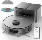 Robot Vacuum and Mop Combo, 3-in-1 Robotic Vacuum Cleaner with 70-Day Self-Emptying Base, 360° LiDAR Navigation, Auto-Return & Smart Mapping, 6000Pa Strong Suction for Pet Hair, Carpets & Hard Floors - Image 2