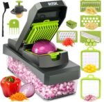 RüK 10-in-1 Vegetable Chopper – 6 Blade Veggie Chopper with Container, Food Dicer, Onion Cutter, Cheese Grater, Mandoline Slicer, Kitchen Gadgets & Home Essentials (Gray) - Image 2