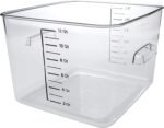 Rubbermaid Commercial Products Space Saving Square Food Storage Container 12 Quart Clear for Kitchen/Sous Vide/Meal Prep - Image 2